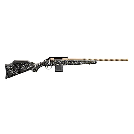 Ruger 46974 American Prairie Gen II Full Size 223 Rem 10+1 20 Smoked Bronze Cerakote Spiral Fluted Threaded Barrel & Alloy Steel Receiver w/Picatinny Rail, Black Splatter ADJ LOP Synthetic Stock