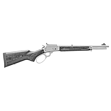 Marlin 70453 1894 Trapper 10mm Auto 10+1 16.10 Matte Stainless Threaded Barrel, Matte Stainless Steel Receiver, Black Fixed Laminate Stock