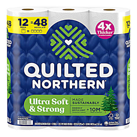 Ultra Soft & Strong Toilet Paper Mega Rolls, 12 pk