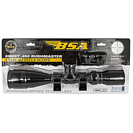 BSA 450-39X40AOWRTB SWEET450 3-9X40AO W/RNG