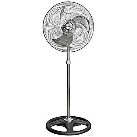 18 in Black High Velocity Oscillating Stand Fan