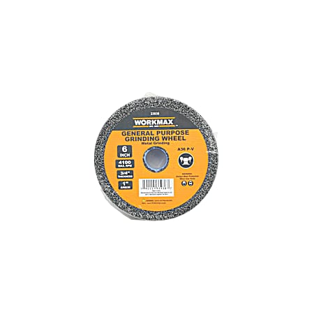 6 in. x 3/4 in. x 1 in. Bench Grinding Wheel