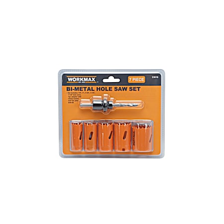 7 Pc. Bi-Metal Hole Saw Assorted Set