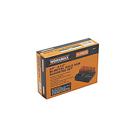 14 Pc. Bi-Metal Hole Saw Assorted Set
