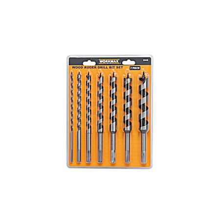 7 Pc. Wood Auger Drill Bit Set