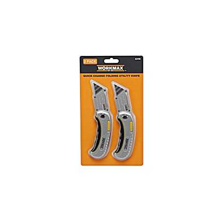 2 Pc. Quick Change Retractable Utility Knife Set