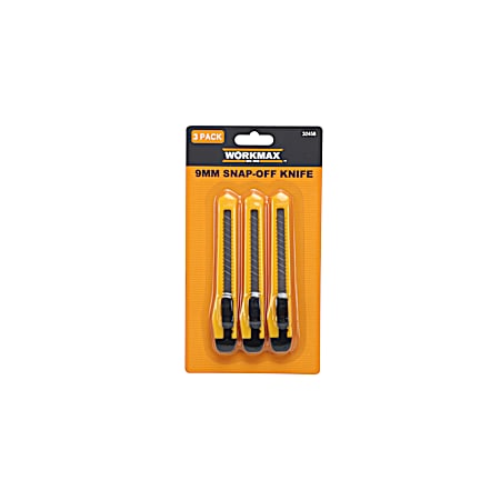 3 Pc. 9mm Snap-Off Knife Set