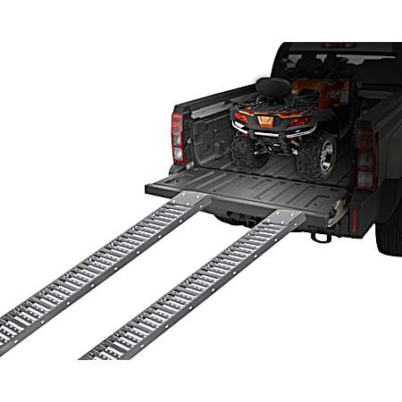 2 pk. 1,000 lbs. 72 in. x 9 in. Steel Loading Ramp with Angle Brackets and Safety Straps