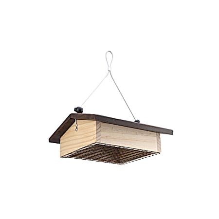 Upside-Down Wood Suet Feeder