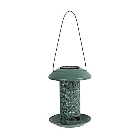 Metal Bird Feeder with Solar Light