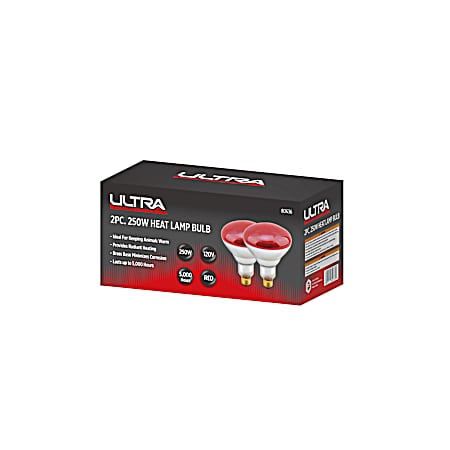 2Pc. R40 250W Heat Lamp Bulb