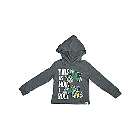 Toddler Boys' Grey How We Roll Hoodie
