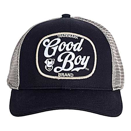 Men's Black Good Boys Vintage Patch Cap