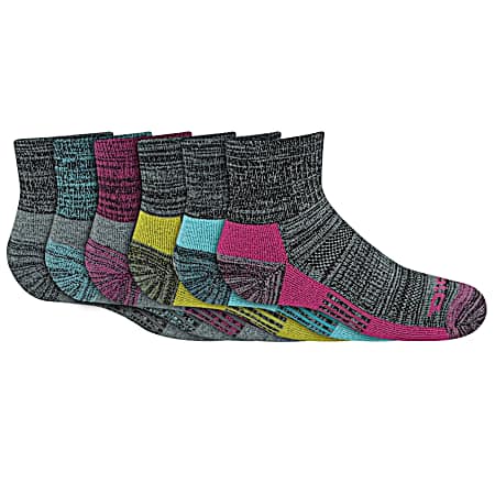 Girls' Black Free Run Quarter Socks