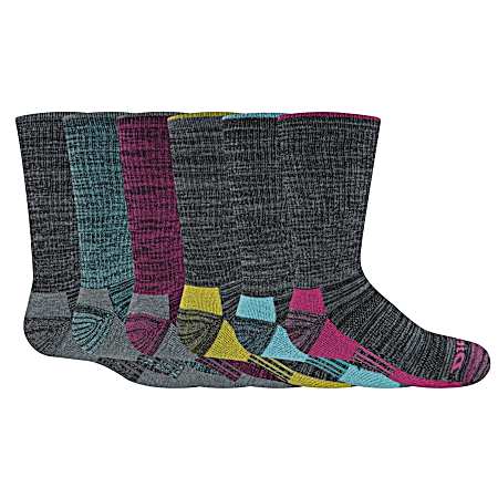 Girls' Black Free Run Crew Socks