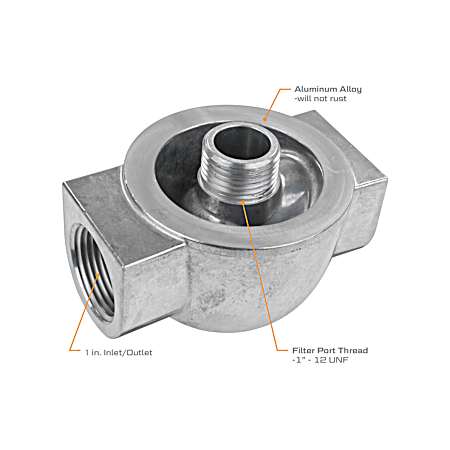 1-Inch NPT 25 GPM Aluminum Filter Adapter