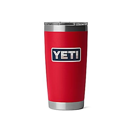 Rambler Tumbler MagSlider Red/Badge - 20 Oz