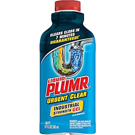 17 oz Industrial Strength Urgent Clear, Liquid Drain Cleaner