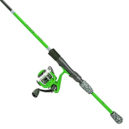 6 ft 6 in Neon Green ML X-Otic Spinning Combo