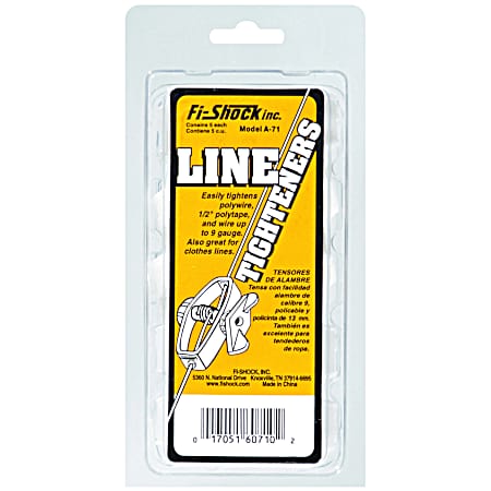 White Electric Fence Line Tighteners - 5 Pk