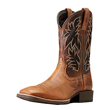Men's Dark Two Tone Tan Sport Cool Venttek Western Boots