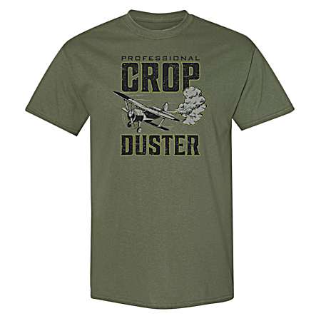 Men's Military Green Professional Crop Duster Short Sleeve Shirt