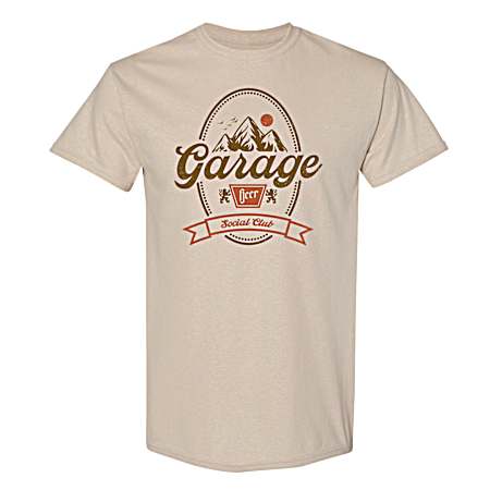Men's Desert Sand Garage Beer Banquet Short Sleeve Shirt