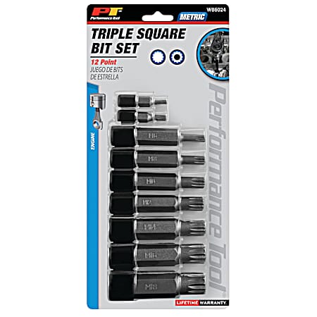 9 pc. Master Triple Square Bit Set