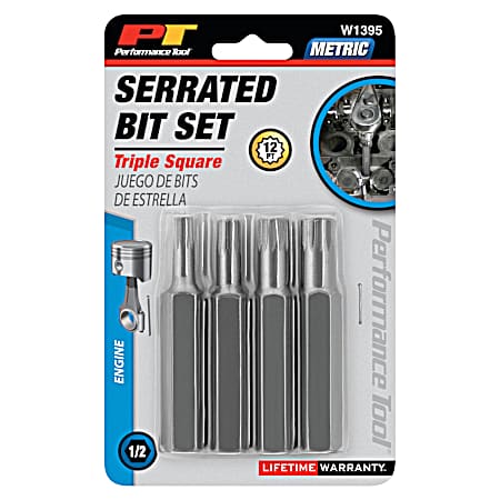 4 pc. Metric Triple Square Bit Set