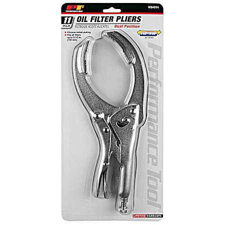 11'' Locking Oil Filter Pliers 2-1/2 to 5-1/2''