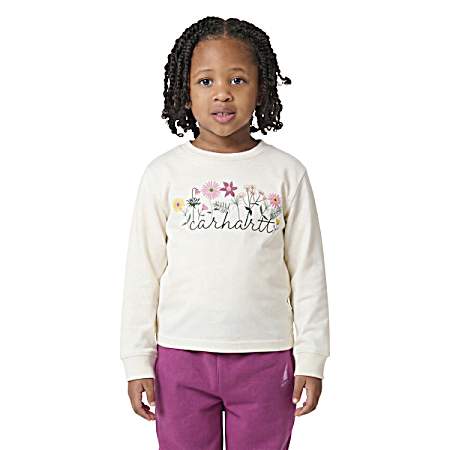 Toddlers Turtledove Script Long Sleeve Shirt
