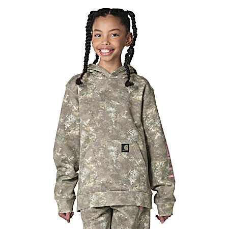 Little Kids Faded Camo Logo Sweatshirt