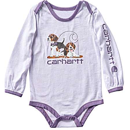 Infant Thistle Puppies Long Sleeve Bodysuit