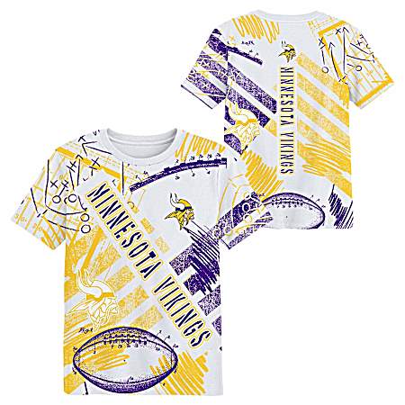 Kids Minnesota Vikings Finished Jersey Short Sleeve Shirt