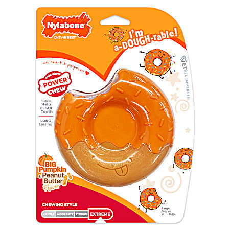 Power Chew Donut Dog Chew Toy - Orange