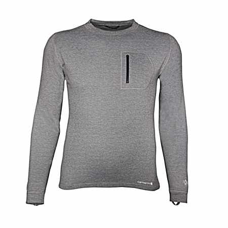 Men's Shadow Heather Force Heavyweight Long Sleeve Base Layer