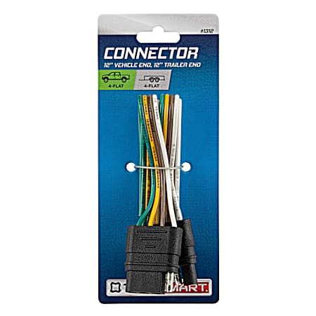 Connector, 4 Wire Flat Set, 12 in Vehicle, 12 in Trailer