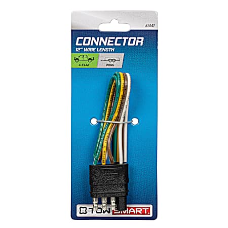 Connector, Trailer End, 4 Wire Flat, 12 in