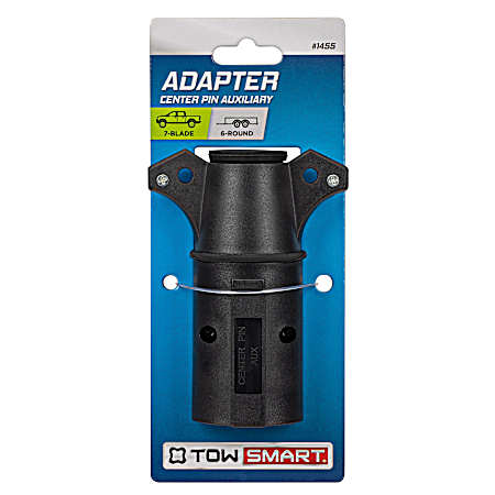 Adapter, 7 Blade to 6 Round, Center Pin Auxiliary