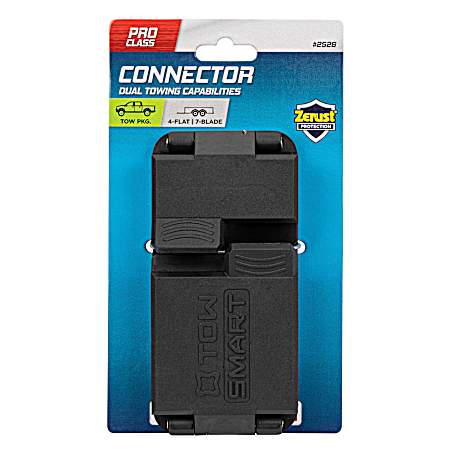 Connector, ProClass, Vehicle End, OEM to 7 Blade and 4 Wire Flat, Oval Mount