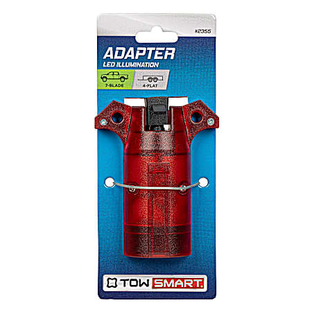 Adapter, 7 Blade to 4 Wire Flat w/LED Illuminator