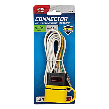 Connector, ProClass, Vehicle End, 4 Wire Flat with Wire Tester, 48 in