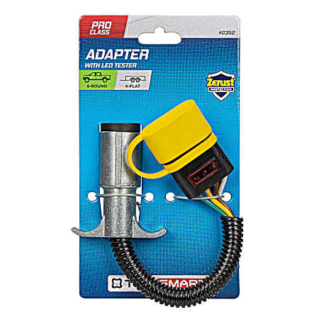 Adapter, ProClass, 6 Round to 4 Wire Flat w/Wire Tester