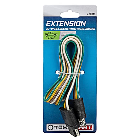 Extension, 4 Wire Flat to 4 Wire Flat, 32 in w/Exterior Ground