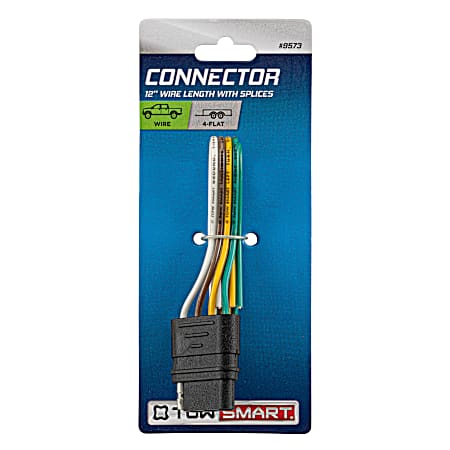 Connector, Vehicle End, 4 Wire Flat, 12 in w/Splices