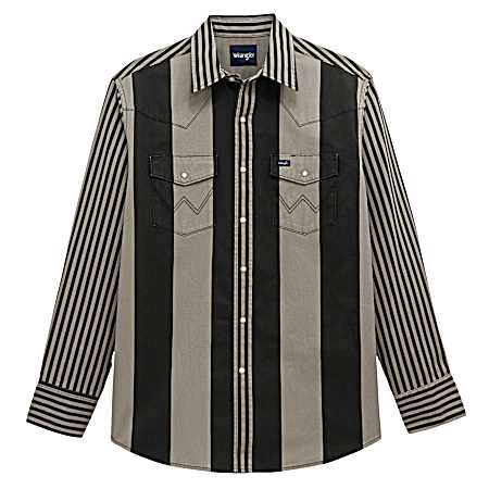 Men's Vintage Brushpopper Snap Front Long Sleeve Shirt