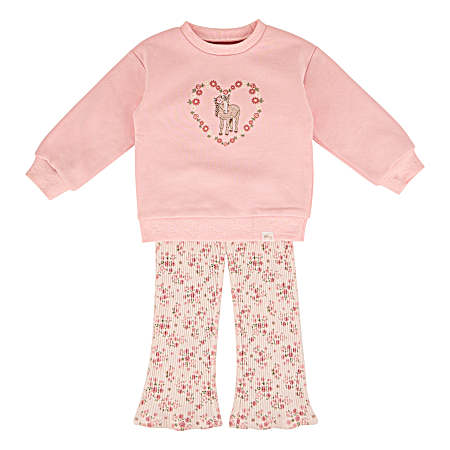 Toddler Girls Lotus Pony Sweatshirt Set