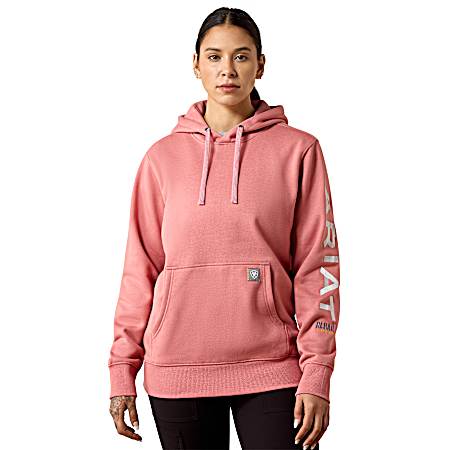 Women's Dusty Rose Heather/Cloud Grey Workman Graphic Hoodie
