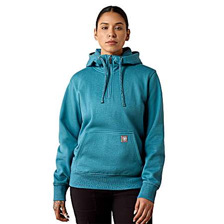 Women's Storm Blue Heather Skill Set 1/2 Zip Hoodie
