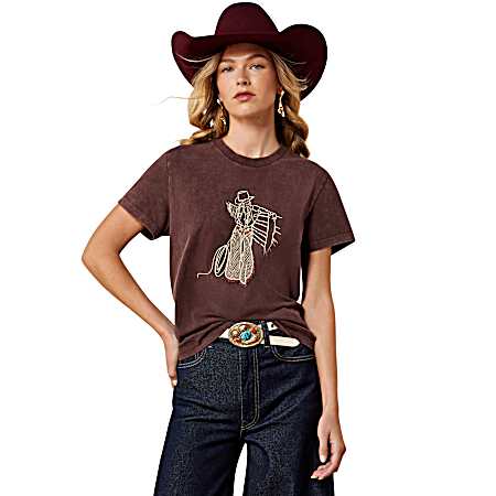 Women's Chocolate Plum Rebel w/ A Cause Short Sleeve Shirt
